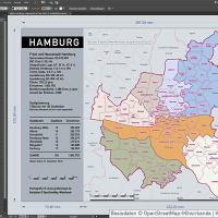 Hamburg Stadtplan Vektor Stadtbezirke Stadtteile Topographie, Karte Hamburg, Stadtkarte Hamburg