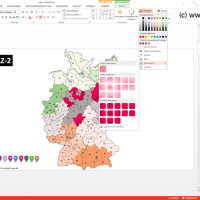 Deutschland PowerPoint-Karte Postleitzahlen PLZ-2 mit Bitmap-Karten, Karte PLZ Deutschland