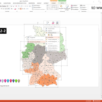 Deutschland PowerPoint-Karte Postleitzahlen PLZ-2 mit Bitmap-Karten, Karte PLZ Deutschland