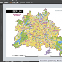 Berlin Stadtplan Vektor Stadtbezirke Stadtteile Topographie, Karte Berlin, Stadtplan Berlin, Stadtkarte Berlin, Karte Berlin Stadtteile, Karte Berlin Stadtbezirke