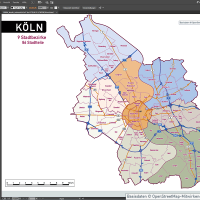Köln Stadtplan Vektor Stadtbezirke Stadtteile Topographie, Vektorkarte Köln Stadtteile, Karte Köln Stadtteile, Karte Köln Stadtbezirke, Basiskarte Köln, Karte Vektor Köln