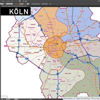 Köln Stadtplan Vektor Stadtbezirke Stadtteile Topographie, Vektorkarte Köln Stadtteile, Karte Köln Stadtteile, Karte Köln Stadtbezirke, Basiskarte Köln, Karte Vektor Köln