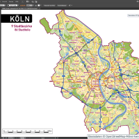 Köln Stadtplan Vektor Stadtbezirke Stadtteile Topographie, Vektorkarte Köln Stadtteile, Karte Köln Stadtteile, Karte Köln Stadtbezirke, Basiskarte Köln, Karte Vektor Köln