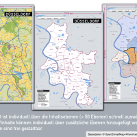 Düsseldorf Stadtplan Vektor Stadtbezirke Stadtteile Topographie, Karte Düsseldorf Vektor Vektorkarte Düsseldorf AI, Stadtplan Düsseldorf Vektordaten, Karte Düsseldorf Stadtteile, Karte Düsseldorf Stadtbezirke