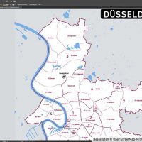 Düsseldorf Stadtplan Vektor Stadtbezirke Stadtteile Topographie, Karte Düsseldorf Vektor Vektorkarte Düsseldorf AI, Stadtplan Düsseldorf Vektordaten, Karte Düsseldorf Stadtteile, Karte Düsseldorf Stadtbezirke