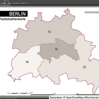 Berlin Postleitzahlen PLZ-5 Topographie Stadtbezirke Stadtteile Vektorkarte, Karte Berlin Postleitzahlen, Vektorkarte Berlin Postleitzahlen, PLZ-Karte Berlin, Karte Berlin PLZ Stadtteile, Vektorkarte Berlin PLZ Stadtteile