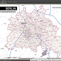 Berlin Postleitzahlen PLZ-5 Topographie Stadtbezirke Stadtteile Vektorkarte, Karte Berlin Postleitzahlen, Vektorkarte Berlin Postleitzahlen, PLZ-Karte Berlin, Karte Berlin PLZ Stadtteile, Vektorkarte Berlin PLZ Stadtteile