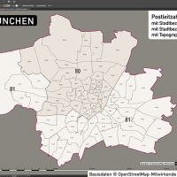 München Stadtplan Postleitzahlen PLZ-5 Topographie Stadtbezirke Stadtteile, Karte PLZ München, Karte Postleitzahlen München, Karte Stadtteile München, Karte Stadtbezirke München, Landkarte München, Karte PLZ München Stadtteile