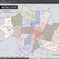 München Stadtplan Postleitzahlen PLZ-5 Topographie Stadtbezirke Stadtteile, Karte PLZ München, Karte Postleitzahlen München, Karte Stadtteile München, Karte Stadtbezirke München, Landkarte München, Karte PLZ München Stadtteile