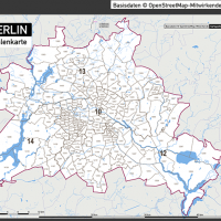 Berlin Karte Postleitzahlen PLZ-5-2 Vektorkarte, Karte Berlin PLZ, Postleitzahlenkarte Berlin, Berlin PLZ Karte, Karte PLZ Berlin, Karte PLZ 5-stellig Berlin, Vektorkarte PLZ Berlin