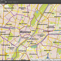 München Vektorkarte mit Gebäuden, Karte München, Stadtplan München, Basiskarte München mit Topographie, Karte Vektor München