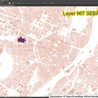 München Vektorkarte mit Gebäuden, Karte München, Stadtplan München, Basiskarte München mit Topographie, Karte Vektor München