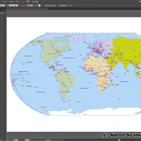 Weltkarte Vektor (Robinson), Vektorkarte Welt Robinson, Karte Vektor Robinson Welt