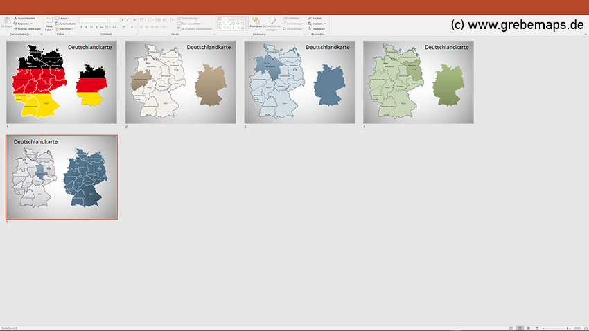 Deutschland PowerPoint-Karte Bundesländer, Karte Deutschland Bundesländer, Bundesländer Karte Deutschland PowerPoint