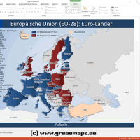 Europa PowerPoint-Karte EU-28, PowerPoint-Karte Europa EU-28, Karte PowerPoint Europa