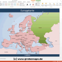 Europa PowerPoint-Karte EU-28, PowerPoint-Karte Europa EU-28, Karte PowerPoint Europa