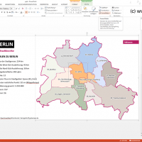 PowerPoint-Karte Berlin mit Bezirken und Stadtteilen, Karte PowerPoint Berlin Stadtbezirke, Karte PowerPoint Berlin Stadtteile, Vektorkarte Berlin Stadtteile PowerPoint