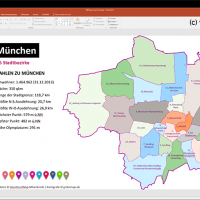 München PowerPoint-Karte mit Bezirken und Stadtteilen mit Bitmap-Karten, Karte München PowerPoint, Karte München Stadtteile PowerPoint, Karte München Stadtbezirke PowerPoint, PowerPoint-Landkarte München