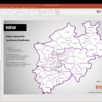 NRW PowerPoint-Karte Gemeinden Landkreise Regierungsbezirke, Karte PowerPoint NRW, Karte PowerPoint NRW Landkreise, Karte PowerPoint NRW Gemeinden, Karte PowerPoint Nordrhein-Westfalen