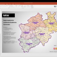 NRW PowerPoint-Karte Gemeinden Landkreise Regierungsbezirke, Karte PowerPoint NRW, Karte PowerPoint NRW Landkreise, Karte PowerPoint NRW Gemeinden, Karte PowerPoint Nordrhein-Westfalen