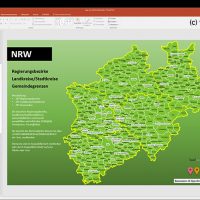 NRW PowerPoint-Karte Gemeinden Landkreise Regierungsbezirke, Karte PowerPoint NRW, Karte PowerPoint NRW Landkreise, Karte PowerPoint NRW Gemeinden, Karte PowerPoint Nordrhein-Westfalen