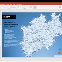 NRW PowerPoint-Karte Gemeinden Landkreise Regierungsbezirke, Karte PowerPoint NRW, Karte PowerPoint NRW Landkreise, Karte PowerPoint NRW Gemeinden, Karte PowerPoint Nordrhein-Westfalen