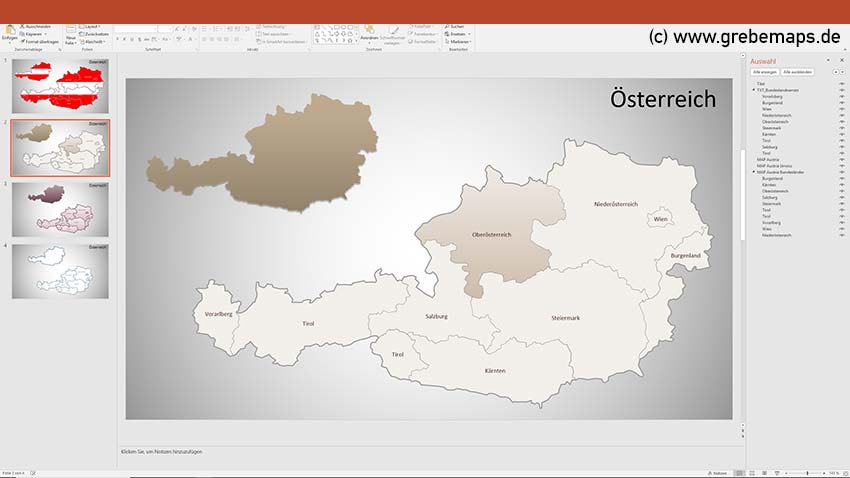 Austria Österreich PowerPoint-Karte Bundesländer, PowerPoint-Karte Österreich, Karte Austria, Bundesländer Österreich, PowerPoint-Karte Österreich Bundesländer, Austria Bundesländer, Karte PowerPoint Österreich