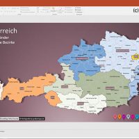 Austria Österreich PowerPoint-Karte Bundesländer Bezirke, Karte Österreich Bezirke, PowerPoint-Karte Österreich Bezirke, Karte PowerPoint Austria Bezirke, PowerPoint-Karte Österreich