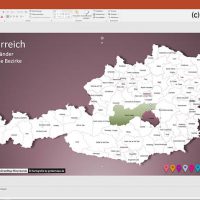 Austria Österreich PowerPoint-Karte Bundesländer Bezirke, Karte Österreich Bezirke, PowerPoint-Karte Österreich Bezirke, Karte PowerPoint Austria Bezirke, PowerPoint-Karte Österreich