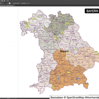 Bayern Vektorkarte Gemeinden Landkreise Regierungsbezirke, Karte Bayern Gemeinden, Karte Bayern Landkreise, Vektorkarte Bayern Gemeinden, Vektorkarte Bayern Landkreise, Landkreiskarte Bayern, Gemeindekarte Bayern