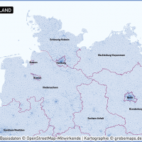 Deutschland Postleitzahlen PLZ-5 Vektorkarte 5-stellig Landkreise Ortsnamen, PLZ-Karte Deutschland, Karte PLZ Deutschland 5-stellig, PLZ-5 Karte Deutschland, Vektorkarte PLZ Deutschland mit Landkreisen