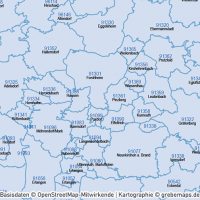 Deutschland Postleitzahlen PLZ-5 Vektorkarte 5-stellig Landkreise Ortsnamen, PLZ-Karte Deutschland, Karte PLZ Deutschland 5-stellig, PLZ-5 Karte Deutschland, Vektorkarte PLZ Deutschland mit Landkreisen