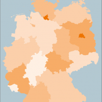 Karte Deutschland Bundesländer, Vektorkarte Deutschland Bundesländer Orte Städte Gewässer Autobahnen