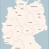 Karte Deutschland Bundesländer, Vektorkarte Deutschland Bundesländer Orte Städte Gewässer Autobahnen