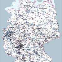 Karte Deutschland Bundesländer, Vektorkarte Deutschland Bundesländer Orte Städte Gewässer Autobahnen