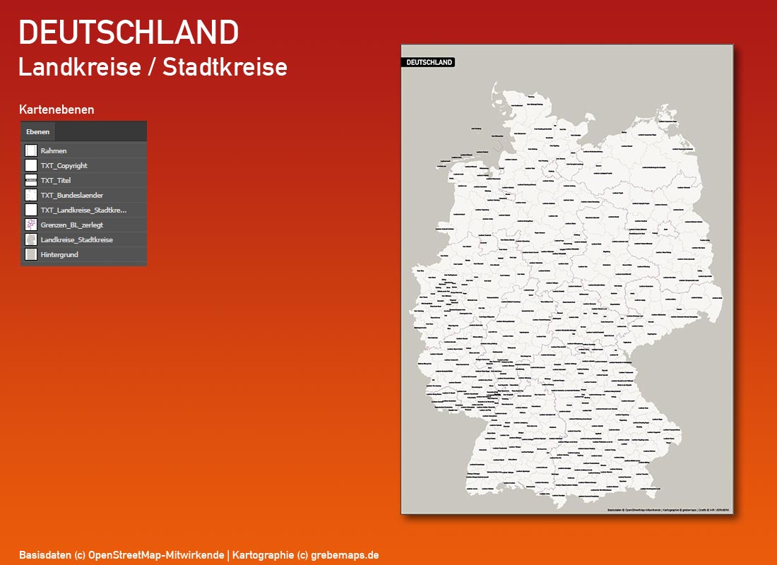 Karte Deutschland Landkreise