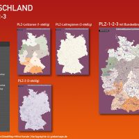 Deutschland PLUS Postleitzahlen PLZ 1-2-3 Vektorkarte (2018), Karte PLZ Deutschland, Karte Postleitzahlen Deutschland, Postleitzahlenkarte Deutschland, Deutschland Karte PLZ, PLZ Karte Deutschland