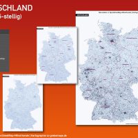 Karte Postleitzahlen PLZ-5 5-stellig Deutschland