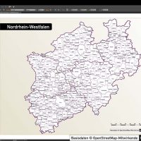 Nordrhein-Westfalen Vektorkarte NRW Landkreise Regierungsbezirke Gemeinden Autobahnen, Karte NRW, Karte Nordrhein-Westfalen Gemeinden, Karte Nordrhein-Westfalen Landkreise, Karte NRW Gemeinden, Karte NRW Landkreise