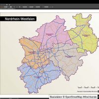 Nordrhein-Westfalen Vektorkarte NRW Landkreise Regierungsbezirke Gemeinden Autobahnen, Karte NRW, Karte Nordrhein-Westfalen Gemeinden, Karte Nordrhein-Westfalen Landkreise, Karte NRW Gemeinden, Karte NRW Landkreise