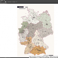 Deutschland Postleitzahlenkarte PLZ-1-2-3 Vektorkarte 3-stellig, Autobahnen, Postleitzahlenkarte Deutschland 3-stellig, PLZ-Karte Deutschland 3-stellig, Karte PLZ Deutschland