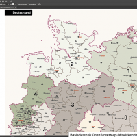 Deutschland Postleitzahlenkarte PLZ-1-2-3 Vektorkarte 3-stellig, Autobahnen, Postleitzahlenkarte Deutschland 3-stellig, PLZ-Karte Deutschland 3-stellig, Karte PLZ Deutschland