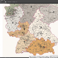 Deutschland Postleitzahlenkarte PLZ-1-2-3 Vektorkarte 3-stellig, Autobahnen, Postleitzahlenkarte Deutschland 3-stellig, PLZ-Karte Deutschland 3-stellig, Karte PLZ Deutschland