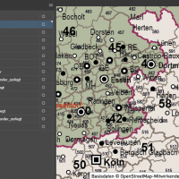 Deutschland Postleitzahlenkarte PLZ-1-2-3 Vektorkarte 3-stellig, Autobahnen, Postleitzahlenkarte Deutschland 3-stellig, PLZ-Karte Deutschland 3-stellig, Karte PLZ Deutschland