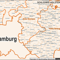 Schleswig-Holstein / Hamburg Vektorkarte Landkreise Gemeinden PLZ-5, Karte Schleswig-Holstein Postleitzahlen, Karte Schleswig-Holstein, Karte SH, Karte Hamburg, Karte Gemeinden SH, Karte Schleswig-Holstein Gemeinden