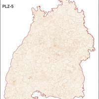 Baden-Württemberg Vektorkarte Landkreise Gemeinden PLZ-5, Karte Baden-Württemberg Gemeinden, Karte Baden-Württemberg Landkreise, Karte Baden-Württemberg Postleitzahlen, Baden-Württemberg Karte PLZ, Karte BW PLZ, Karte BW Gemeinden