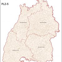 Baden-Württemberg Vektorkarte Landkreise Gemeinden PLZ-5, Karte Baden-Württemberg Gemeinden, Karte Baden-Württemberg Landkreise, Karte Baden-Württemberg Postleitzahlen, Baden-Württemberg Karte PLZ, Karte BW PLZ, Karte BW Gemeinden