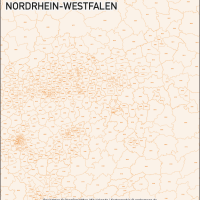 Nordrhein-Westfalen NRW Vektorkarte Landkreise Gemeinden PLZ-2-3-5, Karte NRW Gemeinden, Karte NRW Postleitzahlen, Karte NRW Landkreise, Karte Nordrhein-Westfalen Gemeinden