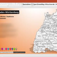 PowerPoint-Karte Baden-Württemberg Landkreise Gemeinden, Karte Baden-Württemberg Landkreise, Karte Baden-Württemberg Gemeinden, Karte für PowerPoint Baden-Württemberg, Karte BW Gemeinden, Karte BW Landkreise, Landkreise Baden-Württemberg PowerPoint, Gemeinden Baden-Württemberg PowerPoint
