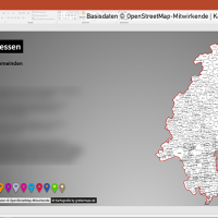 PowerPoint-Karte Hessen Landkreise Gemeinden Regierungsbezirke Vektorkarte, PowerPoint-Karte Hessen Gemeinden, Karte PowerPoint Hessen Gemeinden, Karte PowerPoint Hessen Landkreise